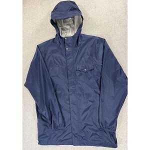 ExOfficio (Men's Large)  Navy Hooded Rain Jacket Waterproof Travel Shell